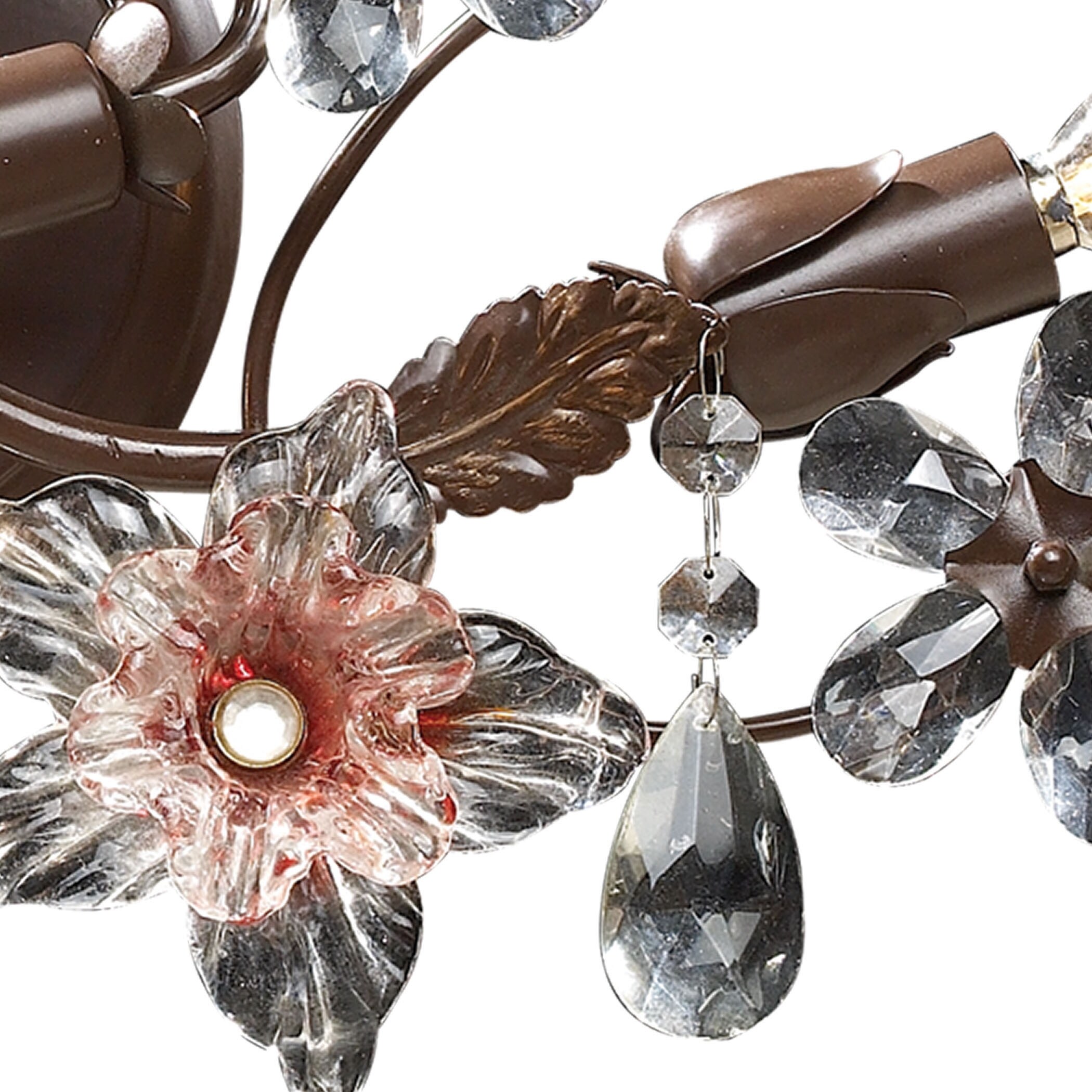 Elk Home Cristallo Fiore Deep Rust Crystal 3 Light Vanity Light - Clear and Amber Florets 5 Elk Home Cristallo Fiore Deep Rust Crystal 3 Light Vanity Light - Clear and Amber Florets