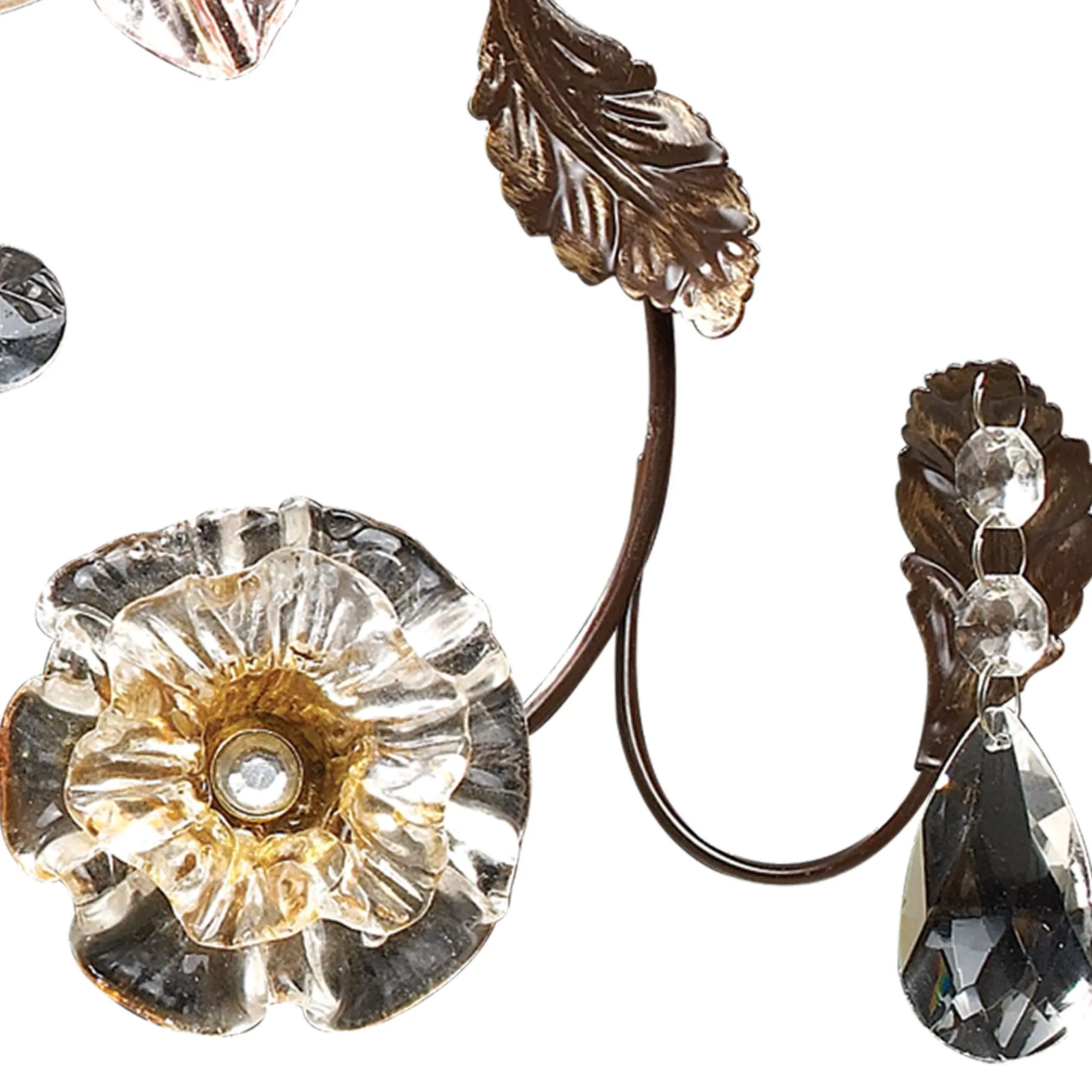Elk Home Cristallo Fiore Deep Rust Crystal 3 Light Vanity Light - Clear and Amber Florets 6 Elk Home Cristallo Fiore Deep Rust Crystal 3 Light Vanity Light - Clear and Amber Florets