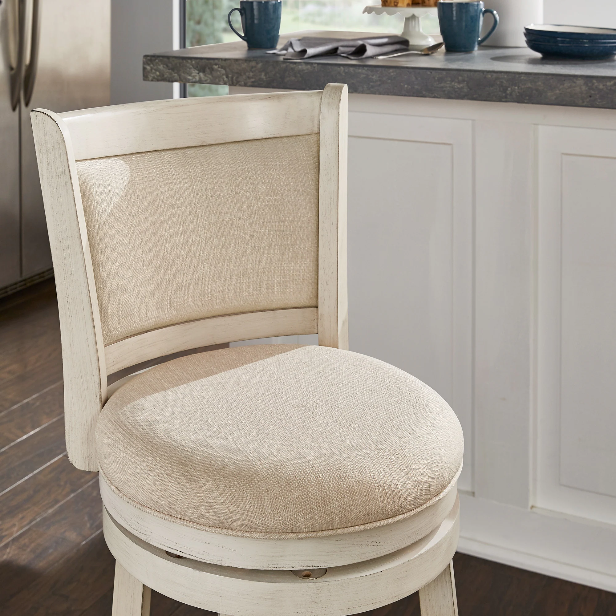 iNSPIRE Q Classic Verona Panel Back Swivel Counter Height Stool 10 iNSPIRE Q Classic Verona Panel Back Swivel Counter Height Stool