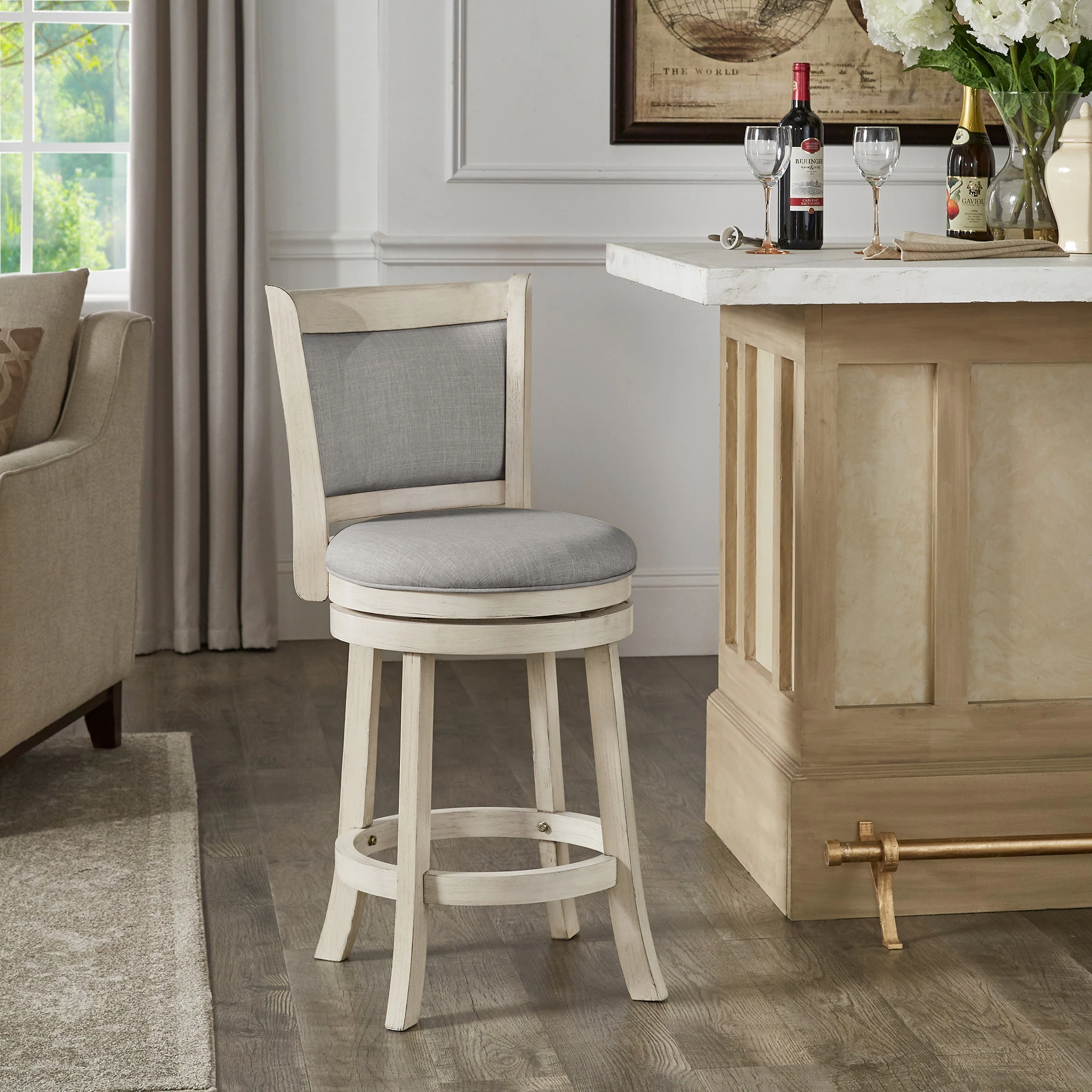 iNSPIRE Q Classic Verona Panel Back Swivel Counter Height Stool 11 iNSPIRE Q Classic Verona Panel Back Swivel Counter Height Stool