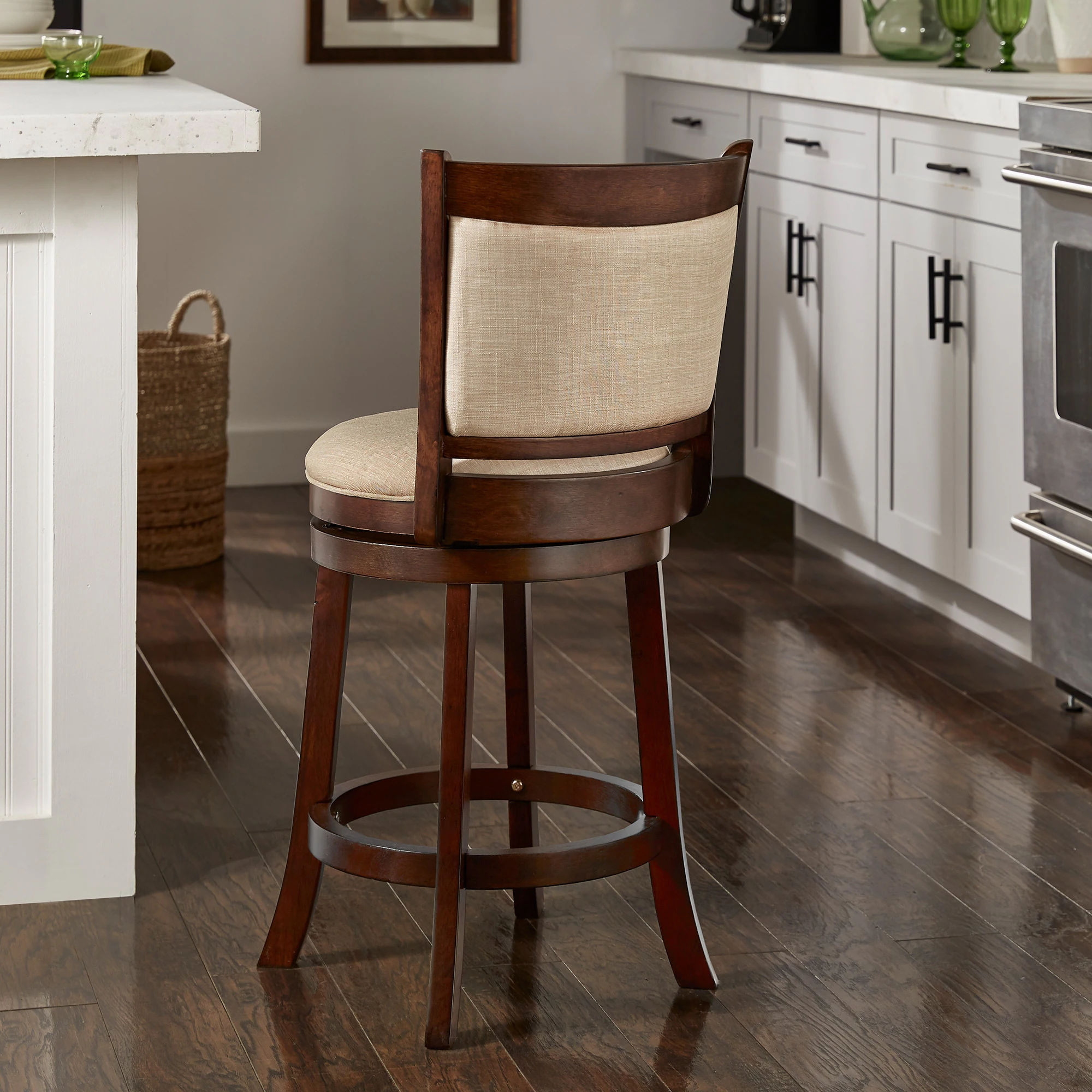 iNSPIRE Q Classic Verona Panel Back Swivel Counter Height Stool 2 iNSPIRE Q Classic Verona Panel Back Swivel Counter Height Stool