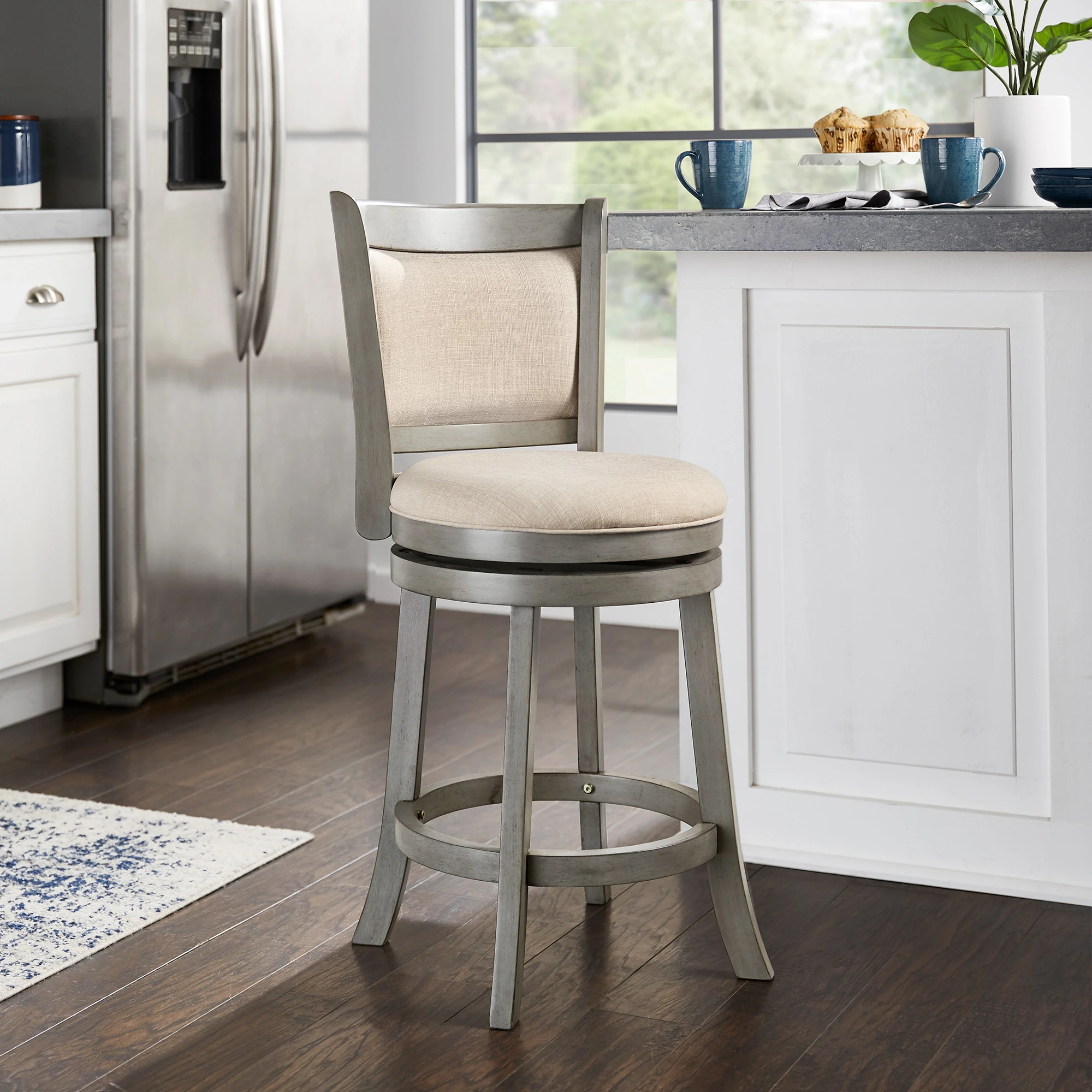 iNSPIRE Q Classic Verona Panel Back Swivel Counter Height Stool 7 iNSPIRE Q Classic Verona Panel Back Swivel Counter Height Stool