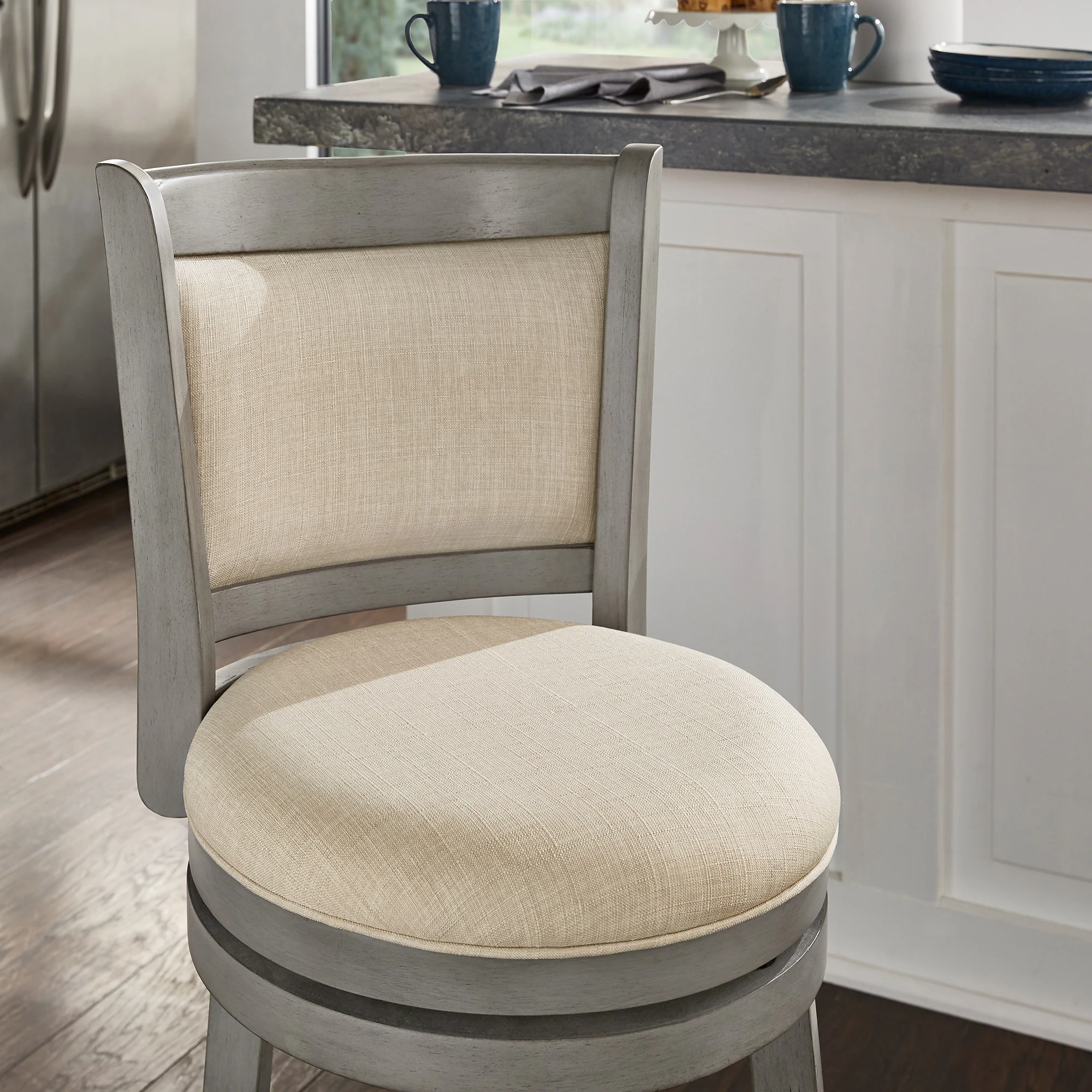 iNSPIRE Q Classic Verona Panel Back Swivel Counter Height Stool 8 iNSPIRE Q Classic Verona Panel Back Swivel Counter Height Stool