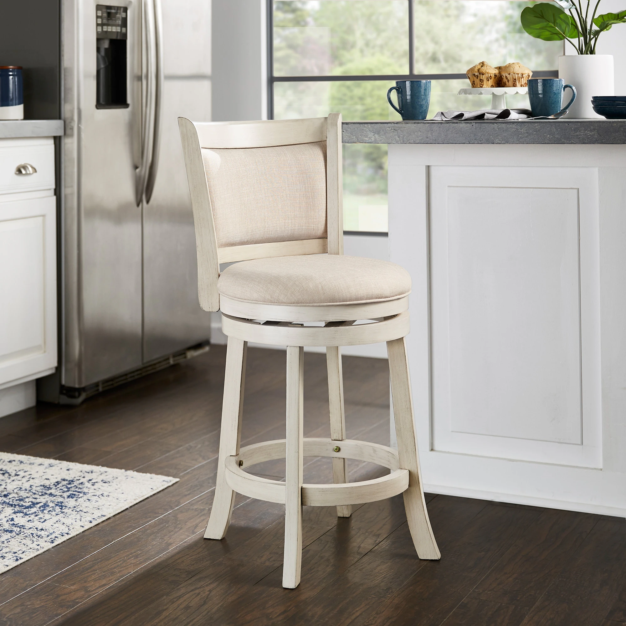 iNSPIRE Q Classic Verona Panel Back Swivel Counter Height Stool 9 iNSPIRE Q Classic Verona Panel Back Swivel Counter Height Stool