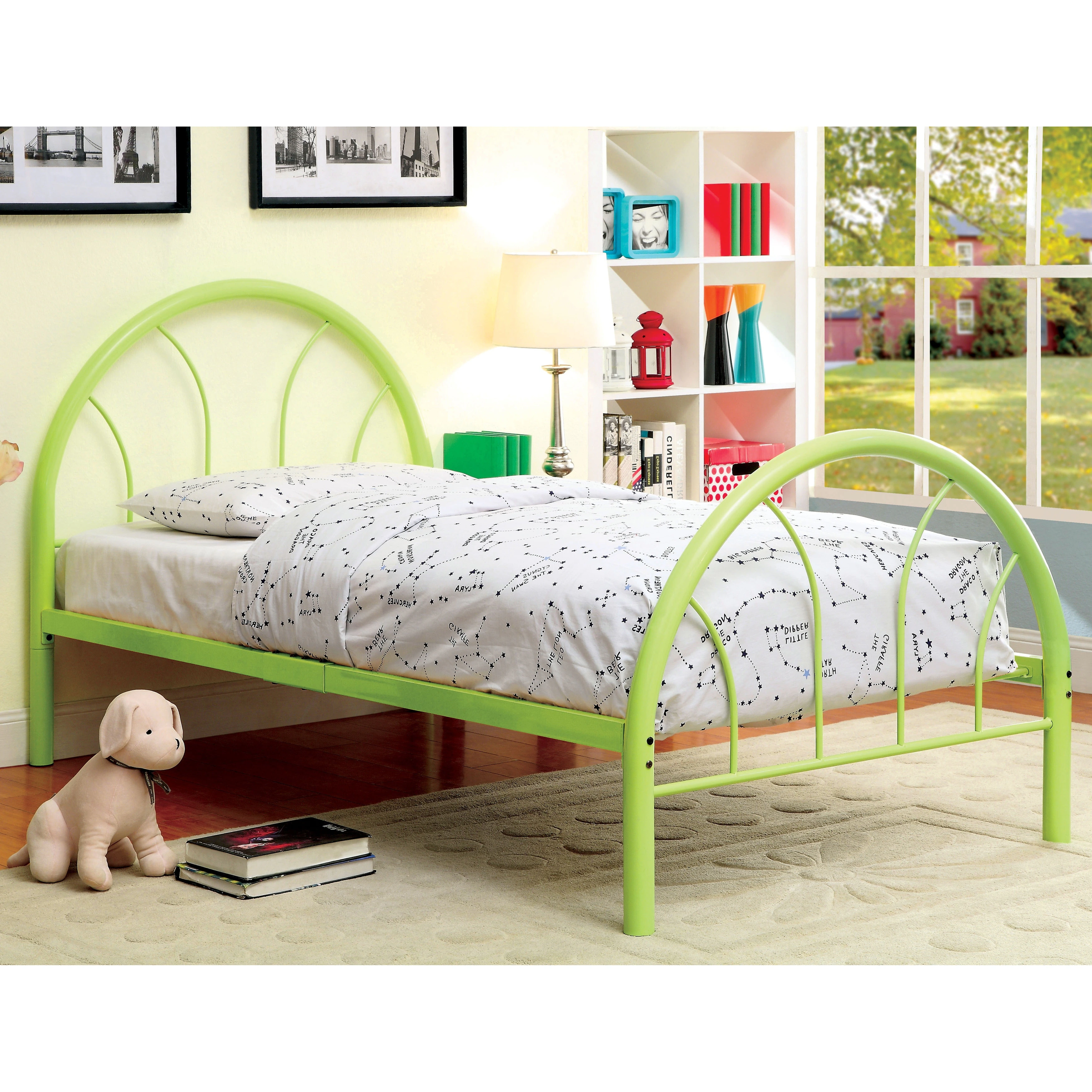Furniture of America Hind Contemporary Full Metal Double Arch Platform Kid Bed 30 Furniture of America Hind Contemporary Full Metal Double Arch Platform Kid Bed