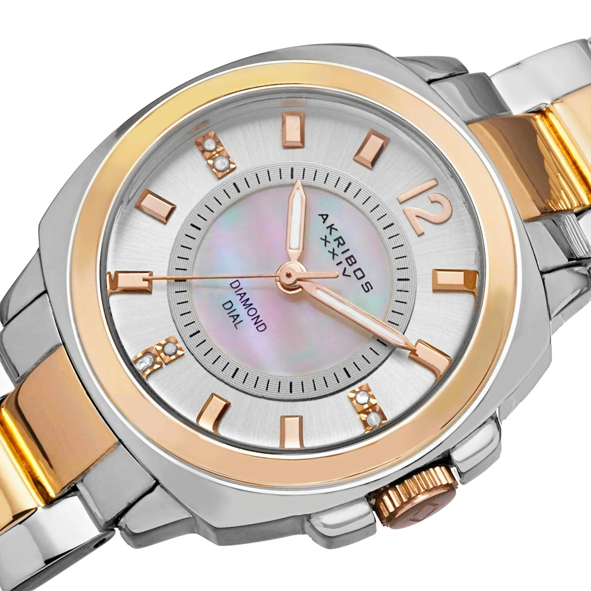 Akribos XXIV Women's Swiss Quartz Stainless Steel Two-Tone Bracelet Watch - Two-tone 3 Akribos XXIV Women's Swiss Quartz Stainless Steel Two-Tone Bracelet Watch - Two-tone