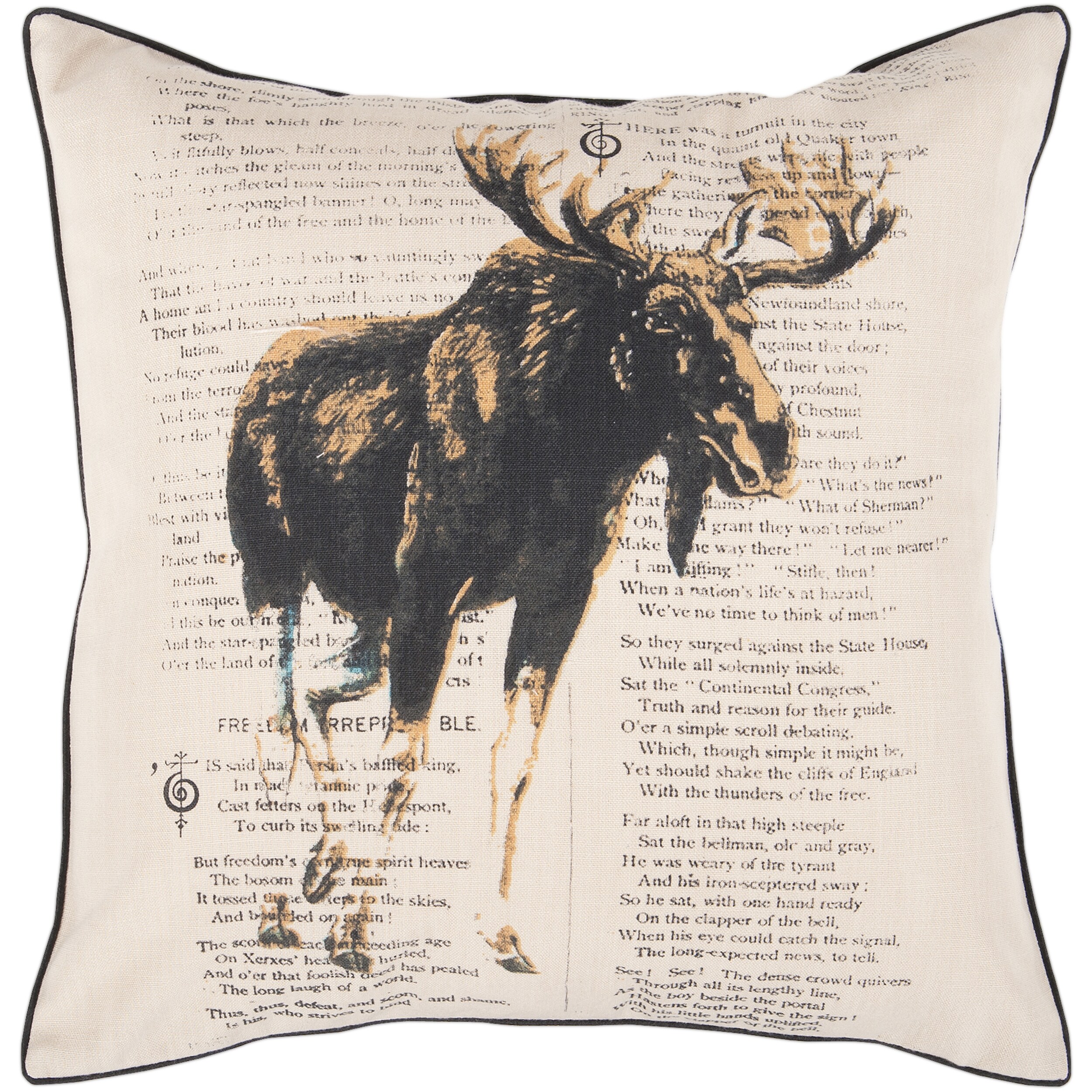 Hyde 22-inch Moose Decorative Throw Pillow - Down - Single - Accent 1 Hyde 22-inch Moose Decorative Throw Pillow - Down - Single - Accent