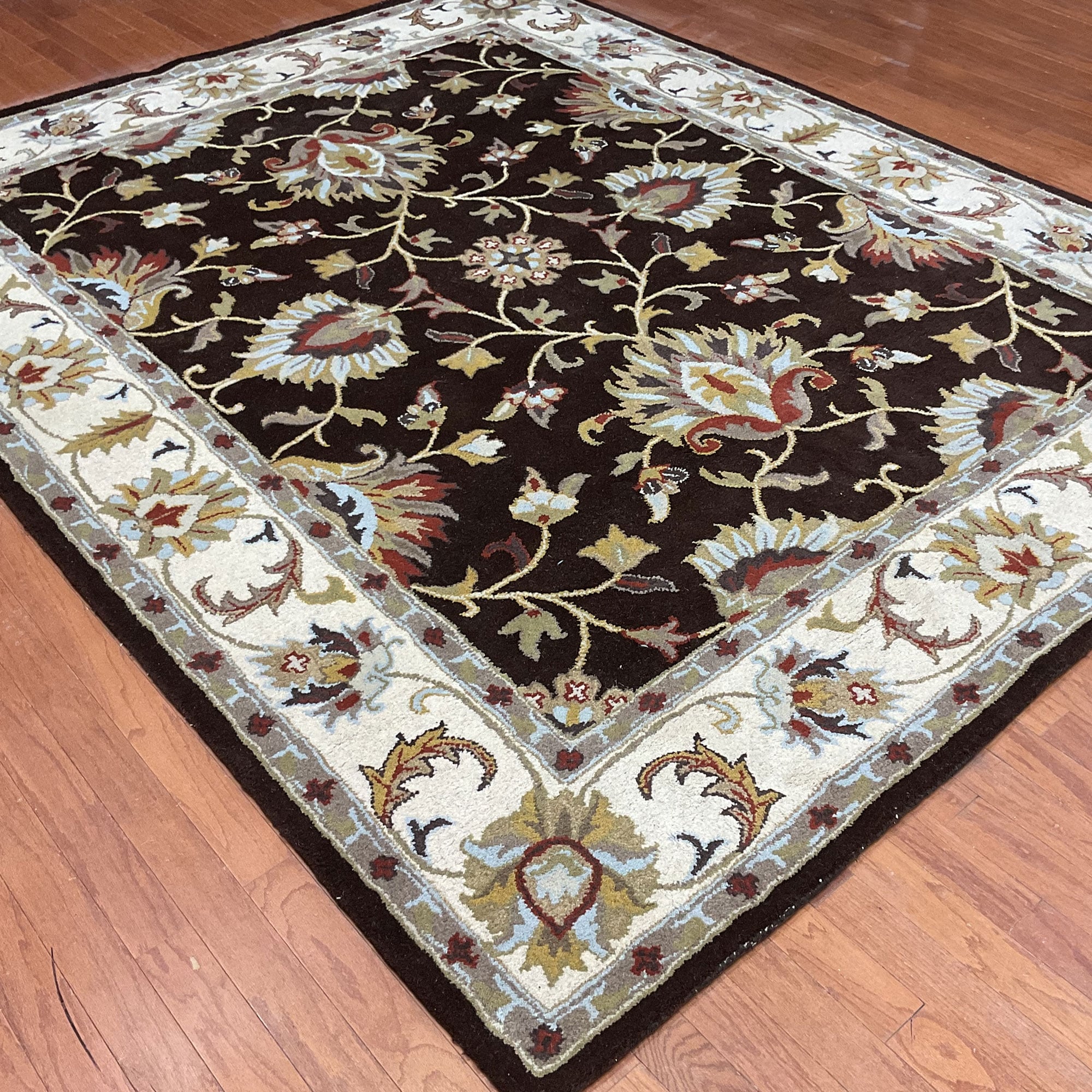HERAT ORIENTAL Handmade 8' x 10' Geometric Tabriz Wool Rug - 8' x 10' - 8' x 10' - Brown/Beige 2 HERAT ORIENTAL Handmade 8' x 10' Geometric Tabriz Wool Rug - 8' x 10' - 8' x 10' - Brown/Beige