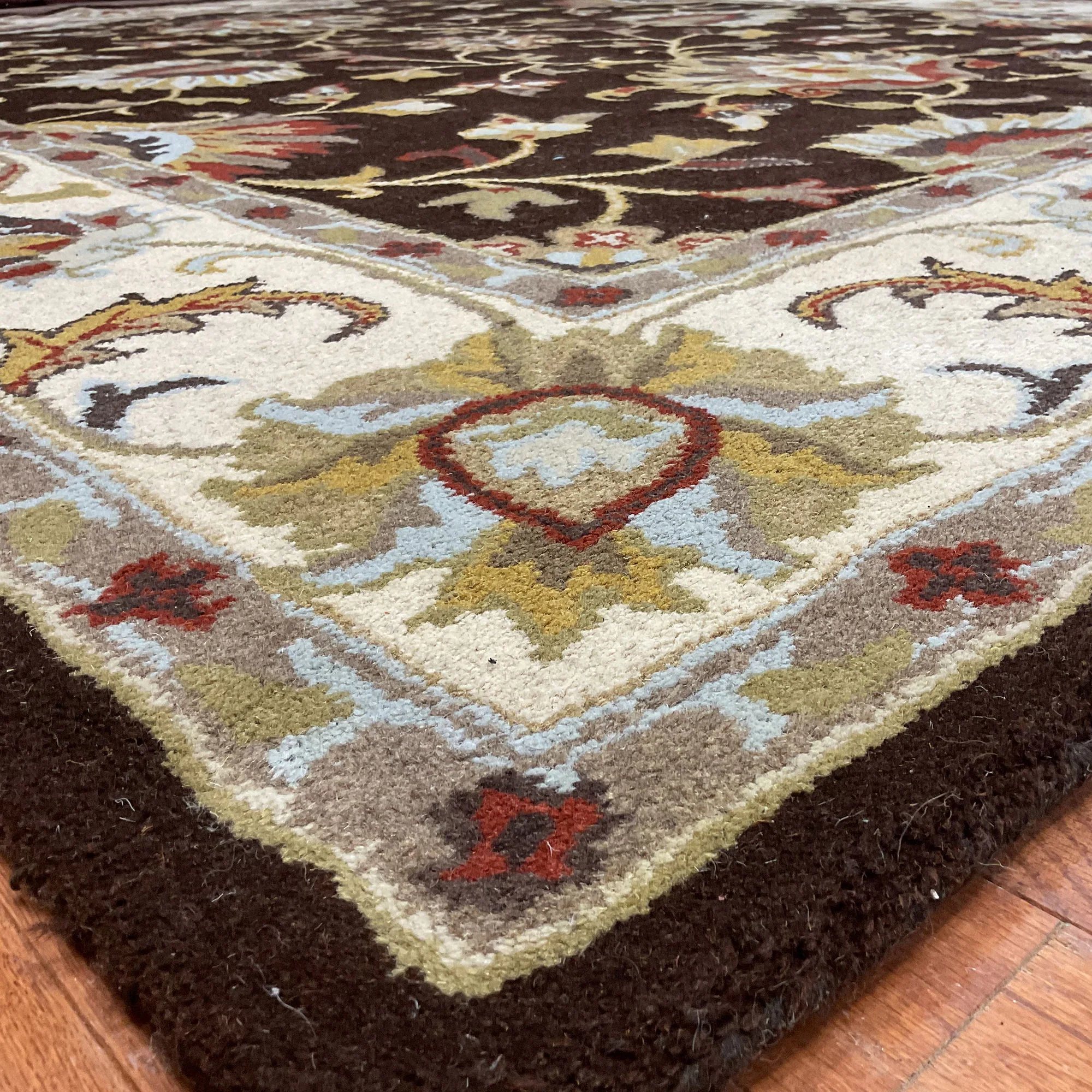 HERAT ORIENTAL Handmade 8' x 10' Geometric Tabriz Wool Rug - 8' x 10' - 8' x 10' - Brown/Beige 3 HERAT ORIENTAL Handmade 8' x 10' Geometric Tabriz Wool Rug - 8' x 10' - 8' x 10' - Brown/Beige